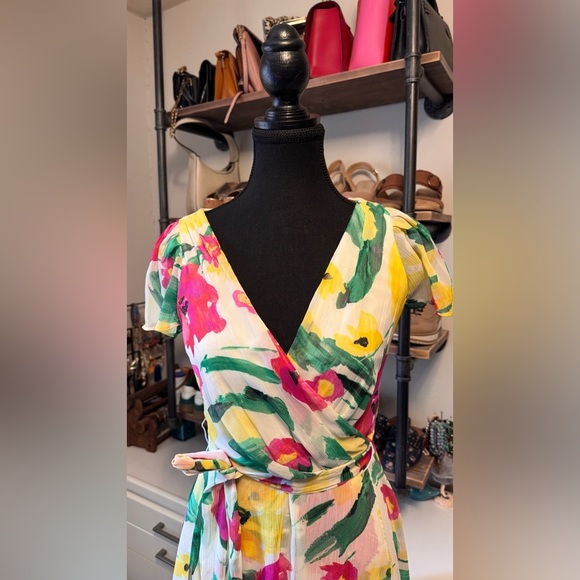 DKNY-Floral Wrap Dress - Multicolor - Picture 3 of 11